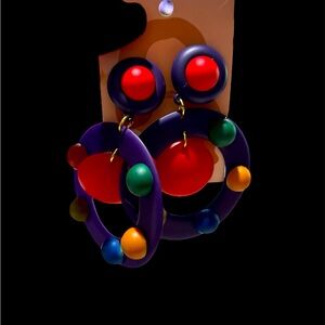 Large beautiful purple earrings